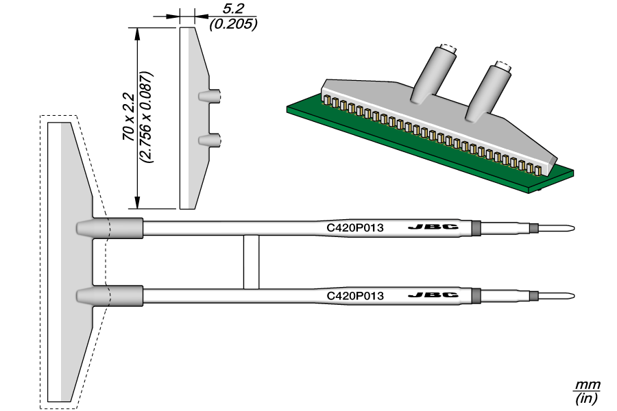 C420P013 - Blade Cartridge 70 mm